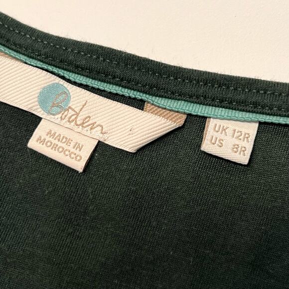 Boden Chatsworth Green Trinket Mabel Dress US 8 R Jersey Knit Lock Key Pockets - Picture 10 of 12